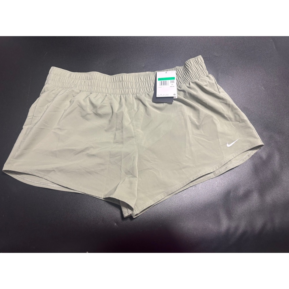 Nike One NEW Women's Dri-FIT Mid-Rise 3" Brief-Lined Shorts Green XL‎